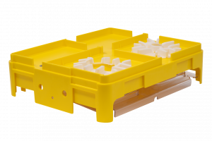 Injection molded automation trays